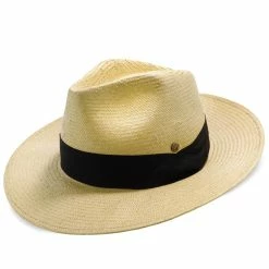 Big Catch - Walrus Hats Natural Paper Braid Straw Fedora Hat W/ Band 25 Big Catch - Walrus Hats Natural Paper Braid Straw Fedora Hat W/ Band -fashionablehats Sales Shop H4001 NATBLK 1b