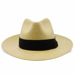 Big Catch - Walrus Hats Natural Paper Braid Straw Fedora Hat W/ Band 27 Big Catch - Walrus Hats Natural Paper Braid Straw Fedora Hat W/ Band -fashionablehats Sales Shop H4001 NATBLK 2b