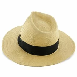 Big Catch - Walrus Hats Natural Paper Braid Straw Fedora Hat W/ Band 31 Big Catch - Walrus Hats Natural Paper Braid Straw Fedora Hat W/ Band -fashionablehats Sales Shop H4001 NATBLK 4b