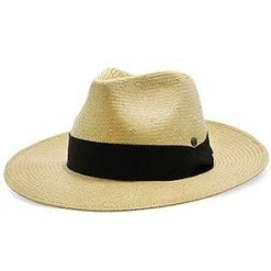 Big Catch - Walrus Hats Natural Paper Braid Straw Fedora Hat W/ Band 40 Big Catch - Walrus Hats Natural Paper Braid Straw Fedora Hat W/ Band -fashionablehats Sales Shop H4001 NATBLKa