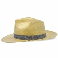 Big Catch - Walrus Hats Natural Paper Braid Straw Fedora Hat W/ Band 30 Big Catch - Walrus Hats Natural Paper Braid Straw Fedora Hat W/ Band -fashionablehats Sales Shop H4001 NATBLU 3b
