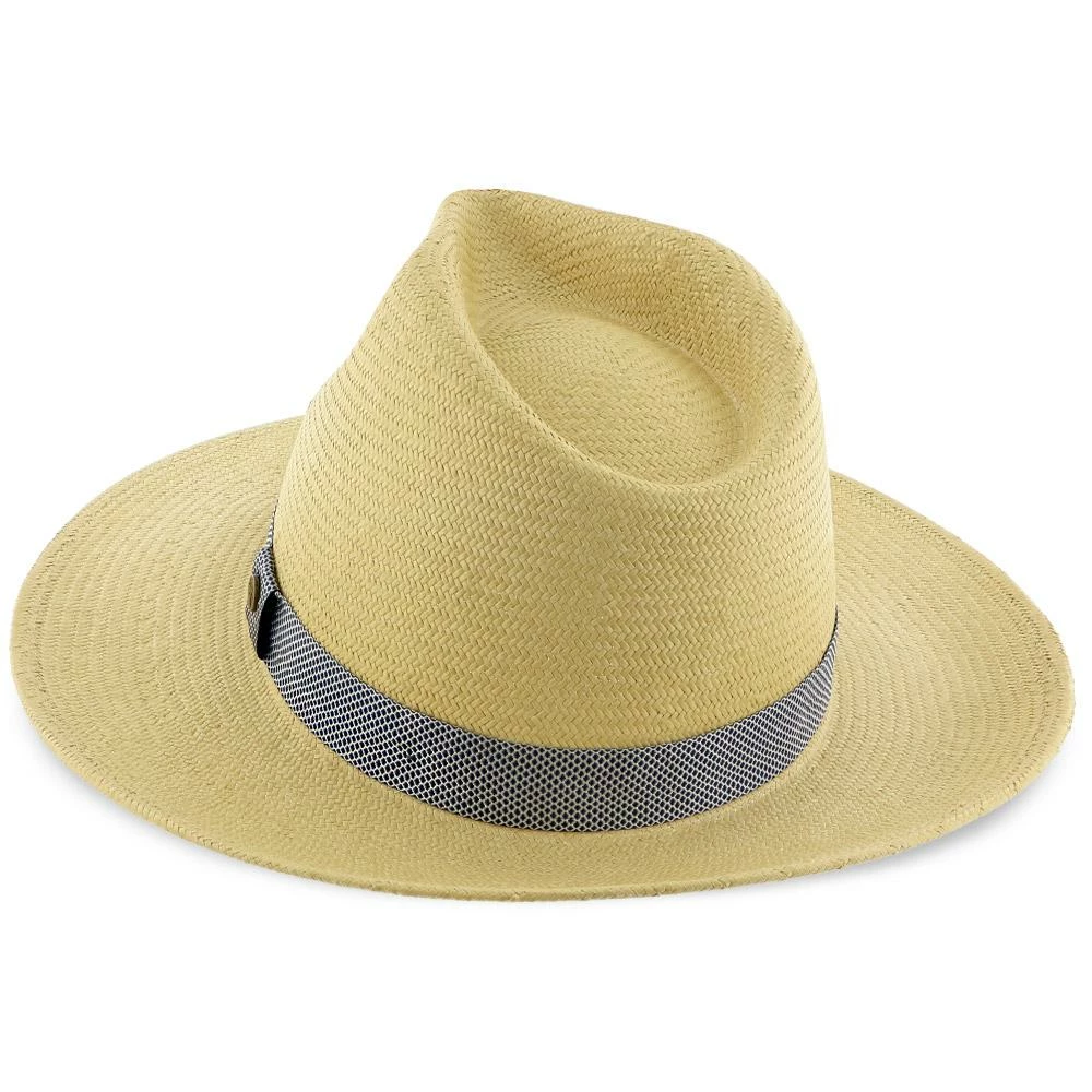 Big Catch - Walrus Hats Natural Paper Braid Straw Fedora Hat W/ Band 13 Big Catch - Walrus Hats Natural Paper Braid Straw Fedora Hat W/ Band - Image 11