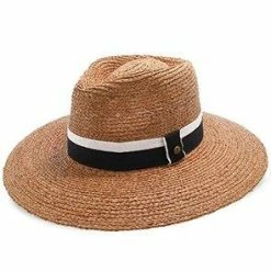 South Beach - Walrus Hats Natural Raffia Straw Fedora Hat -fashionablehats Sales Shop H4003 NATBLK