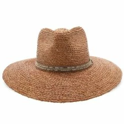 South Beach - Walrus Hats Natural Raffia Straw Fedora Hat -fashionablehats Sales Shop H4003 NATBRN 1c