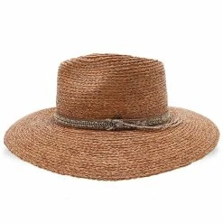 South Beach - Walrus Hats Natural Raffia Straw Fedora Hat -fashionablehats Sales Shop H4003 NATBRN 2c