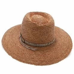 South Beach - Walrus Hats Natural Raffia Straw Fedora Hat -fashionablehats Sales Shop H4003 NATBRN 3c