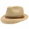 Cast Away - Walrus Hats Crocheted Raffia Straw Fedora Hat W/ Band -fashionablehats Sales Shop H4004 NATBRN