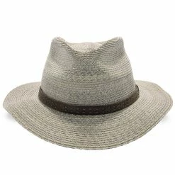 Shoreline - Walrus Hats Hemp Straw Fedora Hat W/ Band -fashionablehats Sales Shop H4008 GY 1c