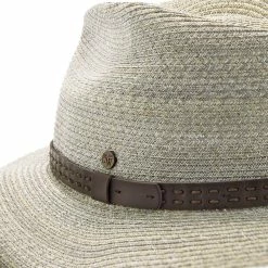 Shoreline - Walrus Hats Hemp Straw Fedora Hat W/ Band -fashionablehats Sales Shop H4008 GY 4c