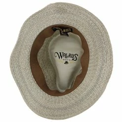 Shoreline - Walrus Hats Hemp Straw Fedora Hat W/ Band -fashionablehats Sales Shop H4008 GY 6c