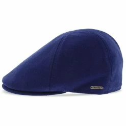 Walrus Hats Luxe Grand Master Wool Duckbill Flat Cap -fashionablehats Sales Shop H6022 6019BLU 3a