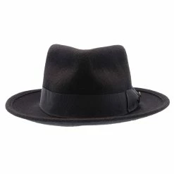 Capital - Walrus Crushable Hat Wool Felt Fedora - H7000 -fashionablehats Sales Shop H7000 BLK 01