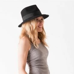 Capital - Walrus Crushable Hat Wool Felt Fedora - H7000 -fashionablehats Sales Shop H7000 BLK mo f1