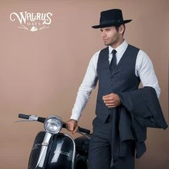 Capital - Walrus Crushable Hat Wool Felt Fedora - H7000 -fashionablehats Sales Shop H7000 BLK mo m2