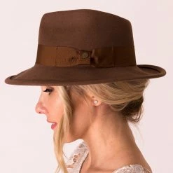 Capital - Walrus Crushable Hat Wool Felt Fedora - H7000 -fashionablehats Sales Shop H7000 PECAN mo f1