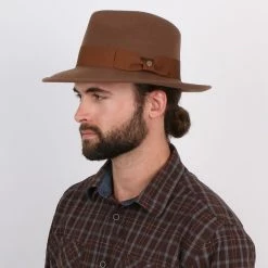 Capital - Walrus Crushable Hat Wool Felt Fedora - H7000 -fashionablehats Sales Shop H7000 PECAN mo m2