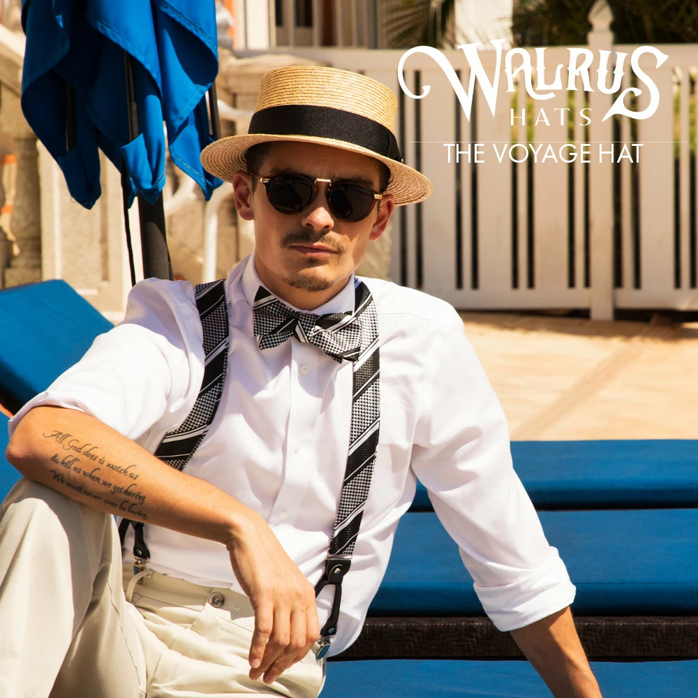 Voyage - Walrus Hats Natural Straw Boater Hat - H7006 12 Voyage - Walrus Hats Natural Straw Boater Hat - H7006 - Image 10