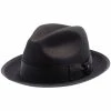 Layover - Walrus Hats Center Dent Wool Felt Fedora Hat 1 Layover - Walrus Hats Center Dent Wool Felt Fedora Hat -fashionablehats Sales Shop H7023 BLK 0a