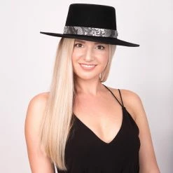 Serpentine - Walrus Hats Wool Felt Bolero Hat -fashionablehats Sales Shop H7026 BLK mo f2