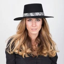 Serpentine - Walrus Hats Wool Felt Bolero Hat -fashionablehats Sales Shop H7026 BLK mo m1