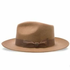 Imperial - Walrus Hats White Center Dent Wool Felt Fedora Hat -fashionablehats Sales Shop H7028 CAMEL 3c