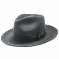 Imperial - Walrus Hats White Center Dent Wool Felt Fedora Hat -fashionablehats Sales Shop H7028 GY 1c