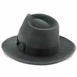 Imperial - Walrus Hats White Center Dent Wool Felt Fedora Hat -fashionablehats Sales Shop H7028 GY 4c