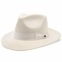 Imperial - Walrus Hats White Center Dent Wool Felt Fedora Hat -fashionablehats Sales Shop H7028 WHT 0d