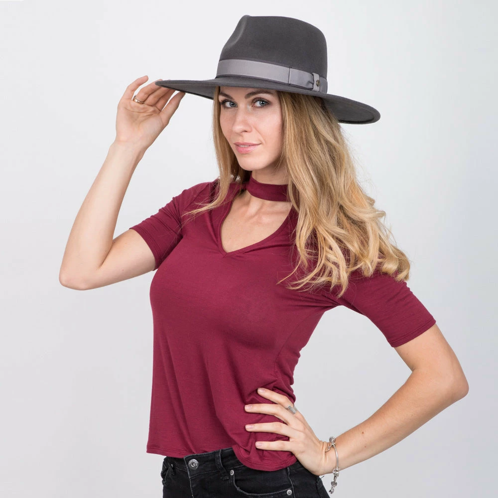 Stingray - Walrus Hats Grey Wide Brim Wool Felt Fedora Hat 12 Stingray - Walrus Hats Grey Wide Brim Wool Felt Fedora Hat - Image 10