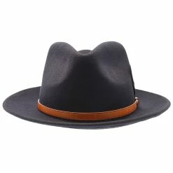 Seville - Walrus Hats Wool Fedora Hat 12 Seville - Walrus Hats Wool Fedora Hat -fashionablehats Sales Shop H7037 BLK 2a