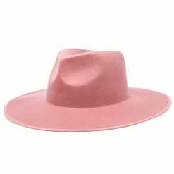 Walrus Hats Castle Pink W/ Festival Bands Wool Fedora Hat -fashionablehats Sales Shop H7046 pink with walrus bands angled 3a81726c fa87 4d28 94b3 9512b59de94f