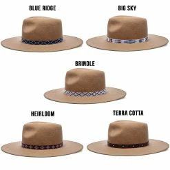 Walrus Hats Castle Brown W/ Western Bands Wool Fedora Hat -fashionablehats Sales Shop H7046SUNBODYBANDSBROWN1