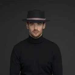 Klaxon - Bailey Round Telescope Crown Wool Hat -fashionablehats Sales Shop bailey of hollywood klaxon pork pie black av7 1 3