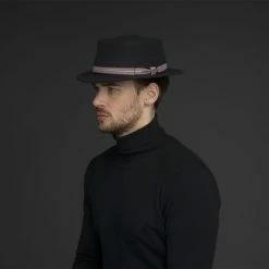 Klaxon - Bailey Round Telescope Crown Wool Hat -fashionablehats Sales Shop bailey of hollywood klaxon pork pie black av9 1 3