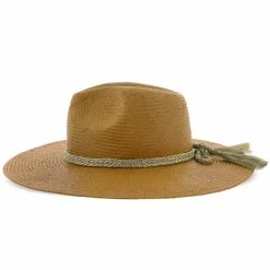 Palmara - Brooklyn Tea Straw Pinch Front Fedora Hat W/ Metallic Band - BKN1510 -fashionablehats Sales Shop brooklyn fedora palmara brooklyn tea straw pinch front fedora hat w metallic band bkn1510 hat 16524475957388