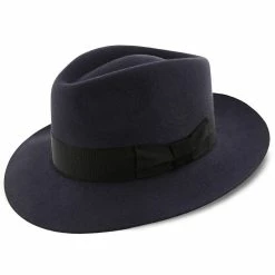 Egan - Dobbs Navy Fur Felt Fedora Hat -fashionablehats Sales Shop dobbs fedora egan dobbs navy fur felt fedora hat hat 16524525633676