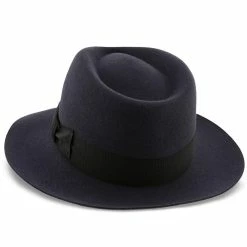 Egan - Dobbs Navy Fur Felt Fedora Hat -fashionablehats Sales Shop dobbs fedora egan dobbs navy fur felt fedora hat hat 16524526059660