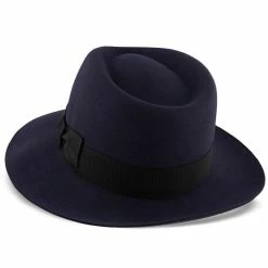 Egan - Dobbs Navy Fur Felt Fedora Hat -fashionablehats Sales Shop dobbs fedora egan dobbs navy fur felt fedora hat hat 16524526092428