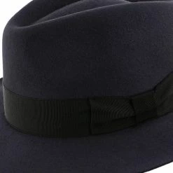 Egan - Dobbs Navy Fur Felt Fedora Hat -fashionablehats Sales Shop dobbs fedora egan dobbs navy fur felt fedora hat hat 16524526157964