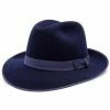 Dobbs Regalis B Wool Felt Fedora Hat -fashionablehats Sales Shop dobbs fedora navy 6 3 4 dobbs regalis b wool felt fedora hat hat 16524805669004