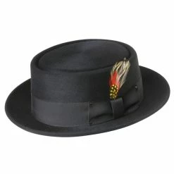 Jett - Bailey Snap Brim Pork Pie Wool Hat -fashionablehats Sales Shop h 1451 black cddb2125 607f 40e7 b9cd c931c8614abd
