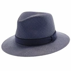 Brooks - Bailey 100% Handcrafted Panama Straw Hat -fashionablehats Sales Shop h 22721 denim 1a