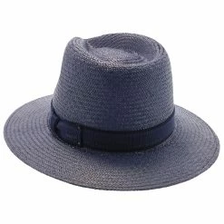 Brooks - Bailey 100% Handcrafted Panama Straw Hat -fashionablehats Sales Shop h 22721 denim 5a
