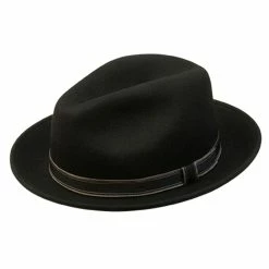 Clooney - Country Gentleman Wool Fedora Hat -fashionablehats Sales Shop h cg039 blk 0a dcbe7d7f d330 4efc 9b33 023d7cf5a5d5