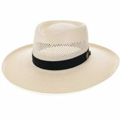 San Juan - Dobbs Vented Shantung Straw Fedora Hat -fashionablehats Sales Shop h dsvsjn nat 1a 0d1c8cd8 cc18 454f 9d6c c543b9f20efd