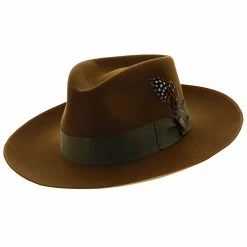 Cool Kid - Dobbs Wool Felt Fedora Hat -fashionablehats Sales Shop h dwcokdb cognac 0