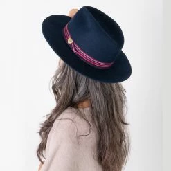 Rocco - Dobbs Wool Felt Fedora Hat -fashionablehats Sales Shop h dwroco rocco navy 2