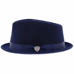 Shorty - Dobbs Wool Felt Fedora Hat -fashionablehats Sales Shop h dwshty navy 2