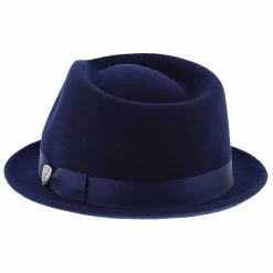Shorty - Dobbs Wool Felt Fedora Hat -fashionablehats Sales Shop h dwshty navy 3