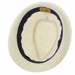 Starboard - Tropical Trends LS208 Paper Braid Straw Fedora Hat W/ Anchor Button Hat Pin -fashionablehats Sales Shop h ls208 black 8